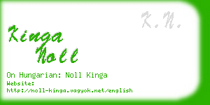 kinga noll business card